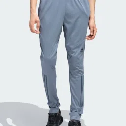 Adidas Grey Regular Fit Striped Sports Trackpants image 1