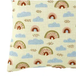 Home4U Multi Natural Slub Rainbow Sky Kids Cushion Cover image 3
