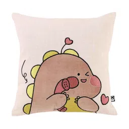 Home4U Multi Natural Slub Peeka Bru Kids Cushion Cover image 1