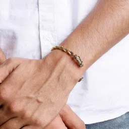 Joker & Witch Atlas Gold Dragon Head Bracelet for Men image 1