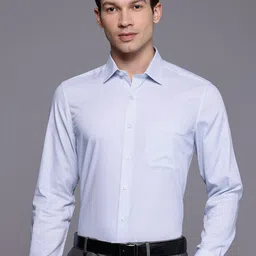 Louis Philippe Slim Fit Micro Ditsy Printed Pure Cotton Formal Shirt-picture-39