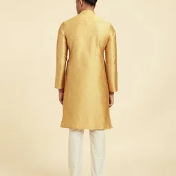 Diwas by Manyavar Men Geometric Woven Design Mandarin Collar Kurta image 2