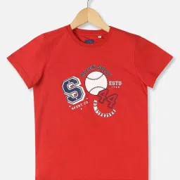 Allen Solly Kids Red Printed T-Shirt image 1