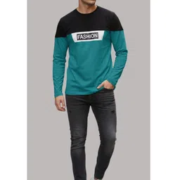 AUTNA Men Typography Colourblocked T-shirt image 4