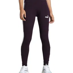 Puma Purple Cotton Skinny Abstract Leggings-picture-13