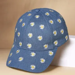 Forever Glam by Pantaloons Light Blue Printed Cap-image-47