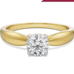 Emori 14k Yellow Gold & Diamond Diana Solitaire Ring image 1