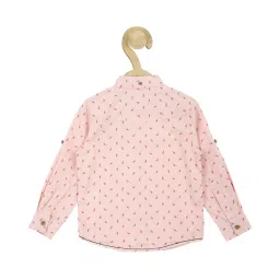 allen solly junior Allen Solly Kids Light Pink Printed Full Sleeves Shirt image 2