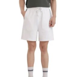 Rare Rabbit White Relaxed Fit Solid Shorts-picture-5