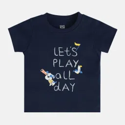 MINIKLUB Boys Navy Printed T-Shirt image 1