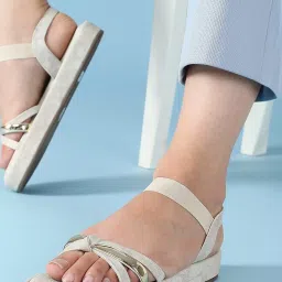 Inc.5 Women's Cream Ankle Strap Sandals image 1