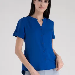 FableStreet Royal Blue Regular Fit Top image 1