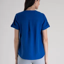 FableStreet Royal Blue Regular Fit Top image 2