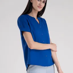 FableStreet Royal Blue Regular Fit Top image 3