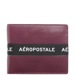 Aeropostale Renton Wine Casual Leather Bi-Fold Wallet for Men image 1