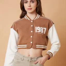 showoffff SHOWOFF Brown Graphic Print Jacket image 1