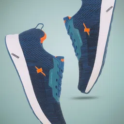 Sparx Men Blue Mesh Running Non-Marking Sports Shoes image 1