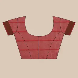 Blissta Blue Cotton Silk Chequered Saree With Unstitched Blouse image 3