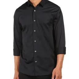 Calvin Klein Black Cotton Slim Fit Shirt-picture-17
