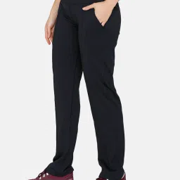 zelocity by zivame Zelocity Relaxed Fit Quick Dry Straight Fit Pant  - Anthra Melange image 3