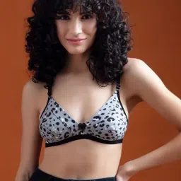 Clovia Grey Printed Non-padded Bra-image-91