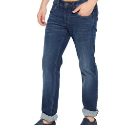 Basics Blue Skinny Fit Lightly Washed Jeans image 3