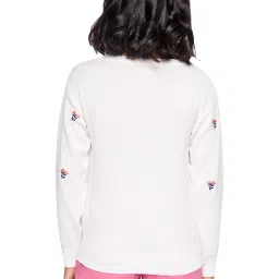 Global Desi Girl White Embroidered Top image 2