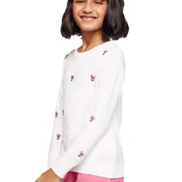 Global Desi Girl White Embroidered Top image 3