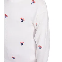 Global Desi Girl White Embroidered Top image 5