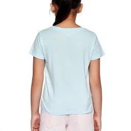 AND girl Powder Blue Printed Top image 2