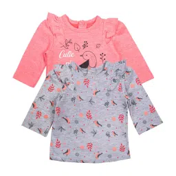 Mee Mee Kids Multicolor Cotton Printed Tops - Pack of 2 image 1