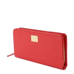 Van Heusen Red Solid Zip Around Wallet for Women image 2