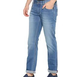 Basics Blue Skinny Fit Lightly Washed Jeans image 3