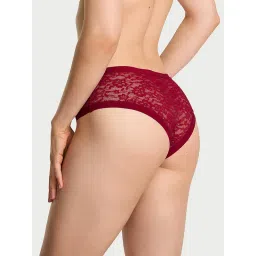 victoria's secret intimates Victoria's Secret No-Show Lace Cheeky Panty Red image 2