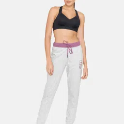 Rosaline Easy Movement Cotton Rich Joggers -¿Grey Melange image 4