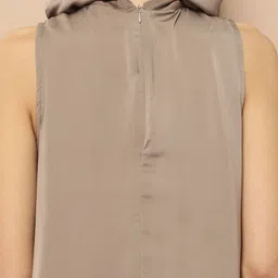 her by invictus Tie-Up Detail High-Neck Satin Top image 5