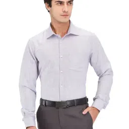 Park Avenue Violet Slim Fit Self Pattern Shirt-image-31