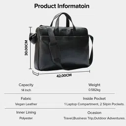 Cross Unisex Jude Stylish Vegan Leather 15 Inch Laptop Bag image 2