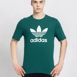 Adidas Originals Green Regular Fit Cotton Trefoil Crew T-Shirt-picture-27