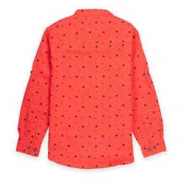 Status Quo Boys Coral Classic Printed Casual Shirt image 2