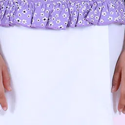 KiddoPanti Girls Printed Square Neck Top With Shorts image 2