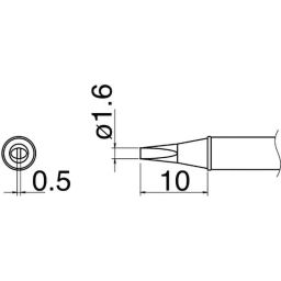 Hakko Soldering Iron Tip 1.6D Type Suitable For FX-100, T31-03D16 (10) (Set of 10)-picture-37