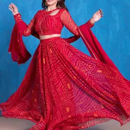 NUD Printed Ready to Wear Lehenga & Blouse With Dupatta-picture-33