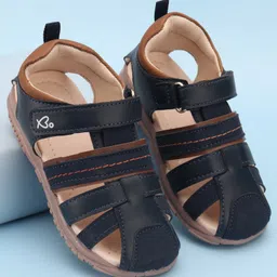 Babyoye Sandals with Velcro Closure -Navy Blue-picture-13