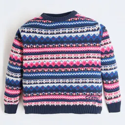 Cherry Crumble By Nitt Hyman Full Sleeves Abstract Designed Sweater - Multi Colour-picture-19