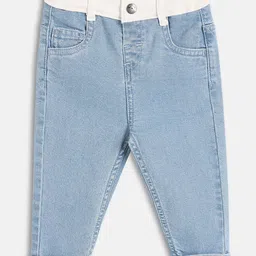 MINI KLUB Cotton Denim Woven Solid Jeans - Blue image 1