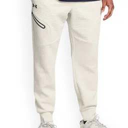 UNDER ARMOUR Men Self-Design Relaxed-Fit Mid Rise Grid Joggers-picture-24