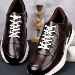 Louis Stitch Men's Brown Casual Sneakers image 1