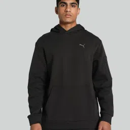 Puma Black Relaxed Fit Hooded Sweatshirt image 1