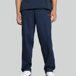 Puma Blue Cotton Regular Fit Sports Trackpants image 1